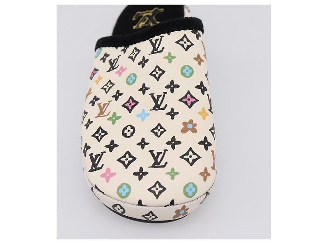 LOUIS VUITTON Monogram Craggy LV Palace Line Mules pumps White LV Auth 204940M Bianco Monogramma - vista 20