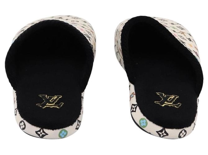 LOUIS VUITTON Monogram Craggy LV Palace Line Mules pumps White LV Auth 204940M Bianco Monogramma - vista 3