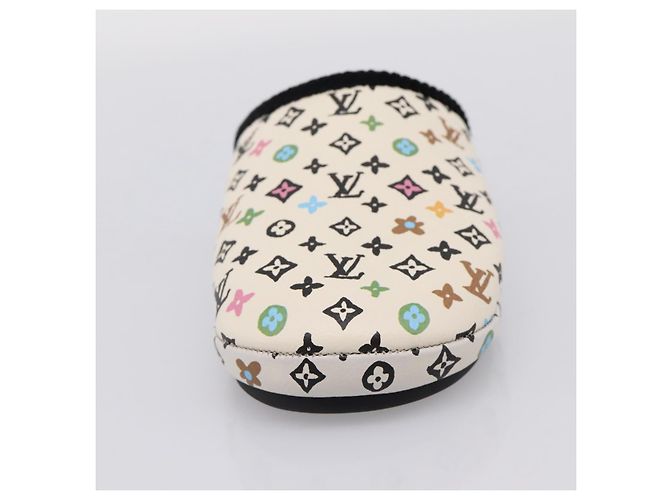 LOUIS VUITTON Monogram Craggy LV Palace Line Mules pumps White LV Auth 204940M Bianco Monogramma - vista 6