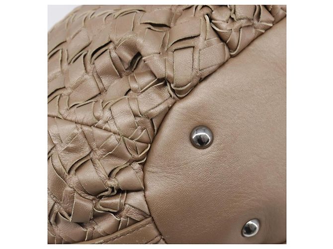 Miu Miu Handtasche Leder Braun Silber Auth bs37122A - Ansicht 17