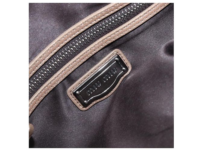 Miu Miu Handtasche Leder Braun Silber Auth bs37122A - Ansicht 19