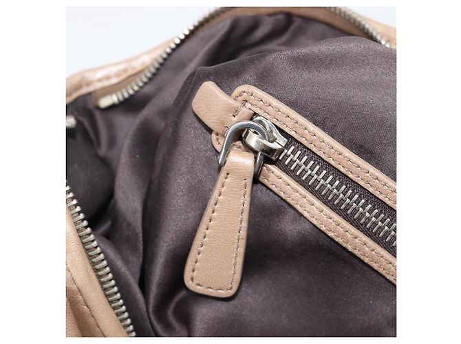 Miu Miu Handtasche Leder Braun Silber Auth bs37122A - Ansicht 22