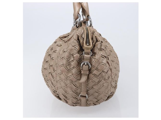 Miu Miu Handtasche Leder Braun Silber Auth bs37122A - Ansicht 3