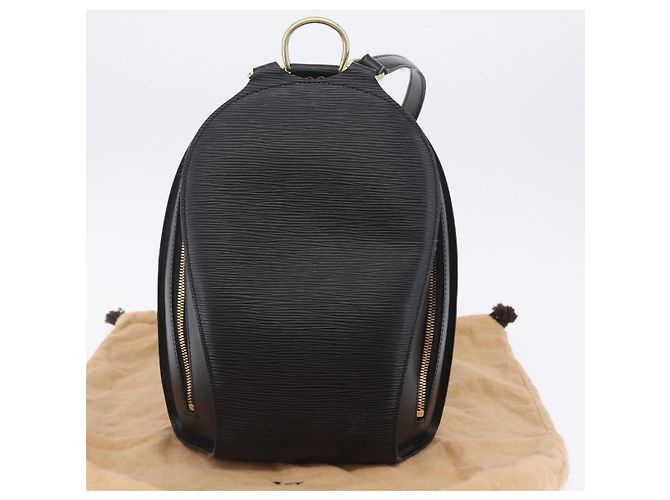 Mochila LOUIS VUITTON Epi Mabillon Black M52232 LV Auth 204031A Preto - vista 12