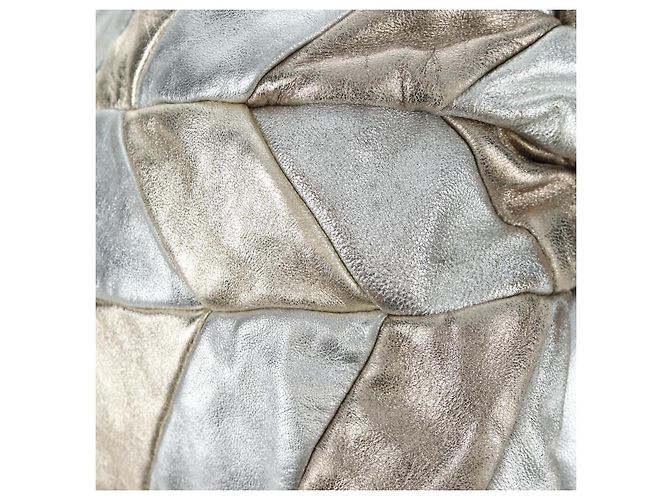 Bolso de mano Miu Miu de cuero 2way Silver Auth 204825A Plata - vista 22