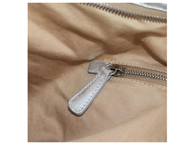 Bolso de mano Miu Miu de cuero 2way Silver Auth 204825A Plata - vista 32