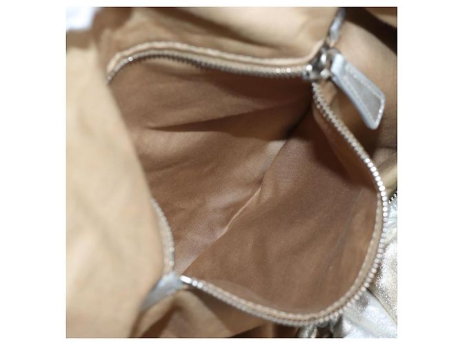 Bolso de mano Miu Miu de cuero 2way Silver Auth 204825A Plata - vista 33