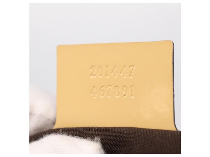 Borsa a tracolla GUCCI GG Supreme PVC Beige Gold 201447 Auth ep16201 D'oro - vista 12