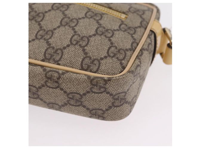 Borsa a tracolla GUCCI GG Supreme PVC Beige Gold 201447 Auth ep16201 D'oro - vista 17