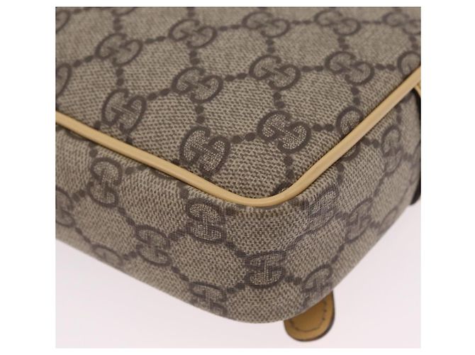 Borsa a tracolla GUCCI GG Supreme PVC Beige Gold 201447 Auth ep16201 D'oro - vista 19
