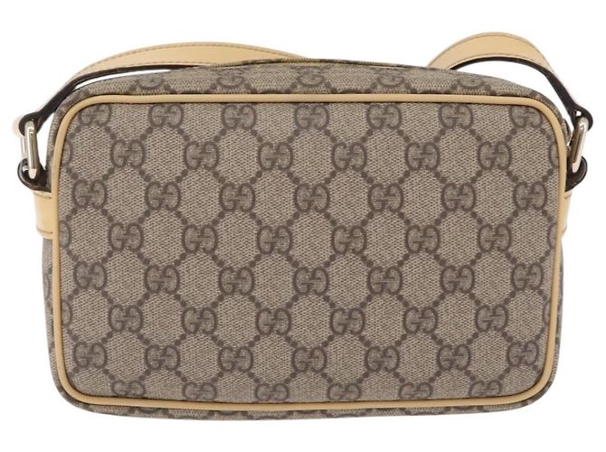 Borsa a tracolla GUCCI GG Supreme PVC Beige Gold 201447 Auth ep16201 D'oro - vista 2