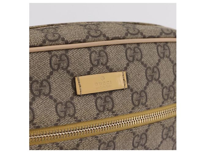 Borsa a tracolla GUCCI GG Supreme PVC Beige Gold 201447 Auth ep16201 D'oro - vista 20