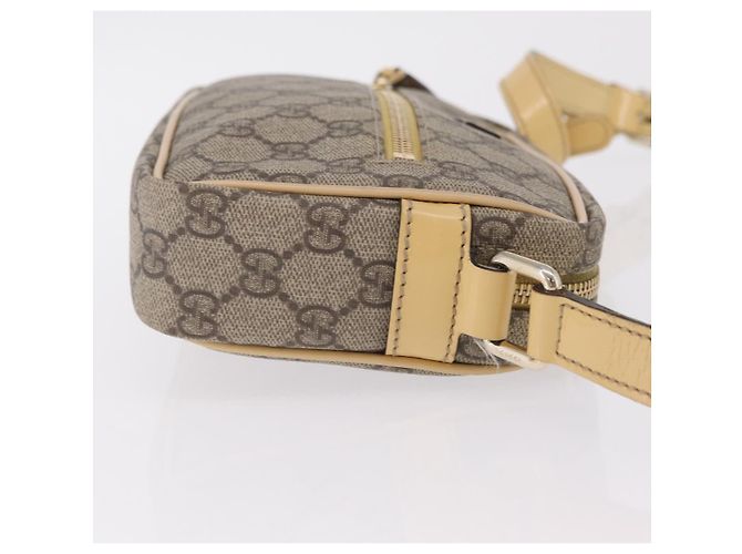 Borsa a tracolla GUCCI GG Supreme PVC Beige Gold 201447 Auth ep16201 D'oro - vista 3