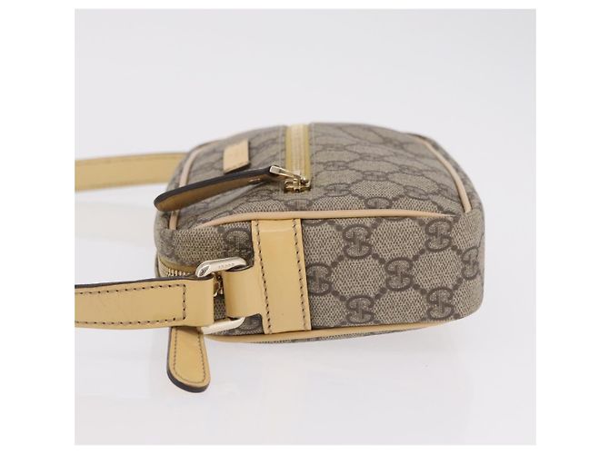 Borsa a tracolla GUCCI GG Supreme PVC Beige Gold 201447 Auth ep16201 D'oro - vista 4