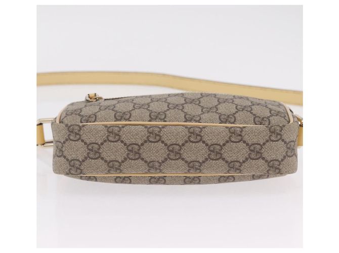 Borsa a tracolla GUCCI GG Supreme PVC Beige Gold 201447 Auth ep16201 D'oro - vista 5