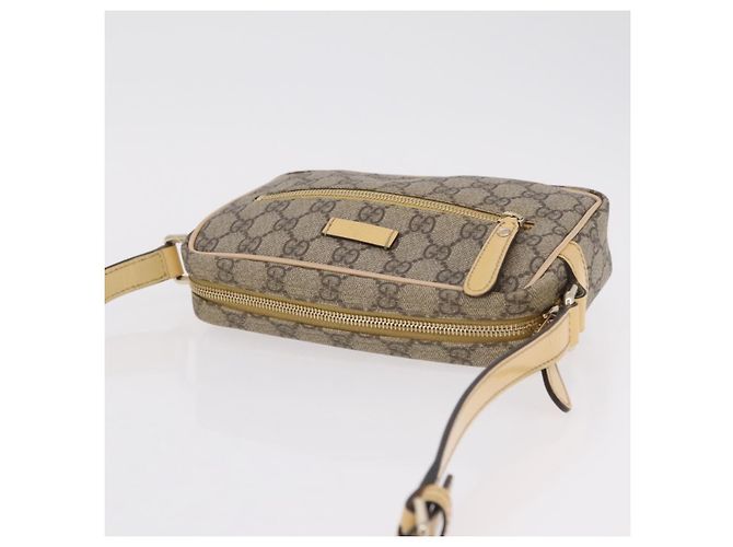 Borsa a tracolla GUCCI GG Supreme PVC Beige Gold 201447 Auth ep16201 D'oro - vista 6