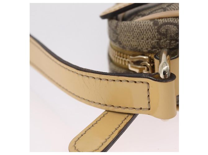 Borsa a tracolla GUCCI GG Supreme PVC Beige Gold 201447 Auth ep16201 D'oro - vista 9