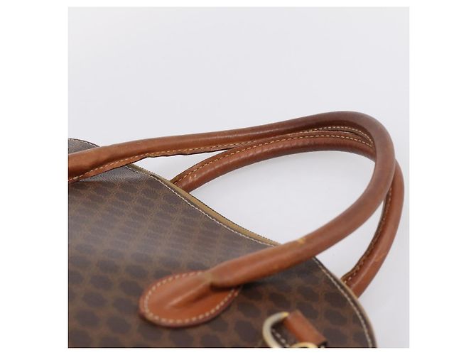 Céline CELINE Macadam Canvas Handtasche PVC Leather 2way Brown Gold Auth ep15962 Braun Golden - Ansicht 14