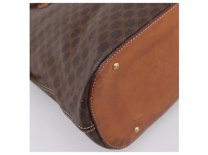 Céline CELINE Macadam Canvas Handtasche PVC Leather 2way Brown Gold Auth ep15962 Braun Golden - Ansicht 17