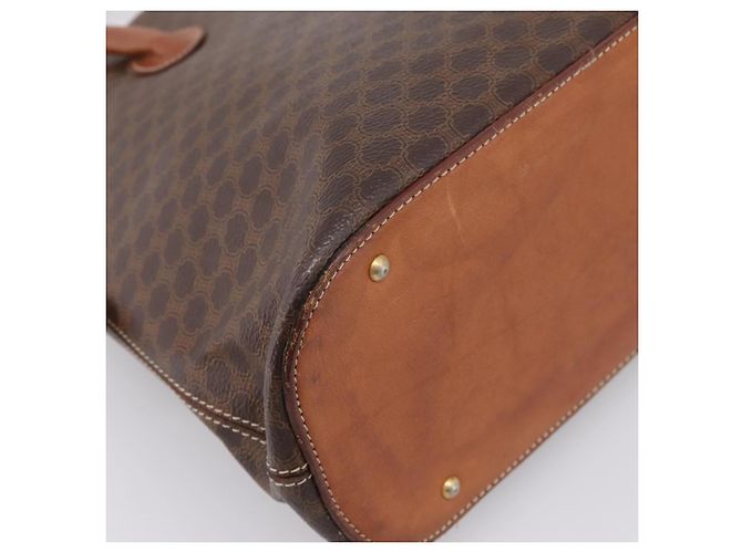 Céline CELINE Macadam Canvas Handtasche PVC Leather 2way Brown Gold Auth ep15962 Braun Golden - Ansicht 19