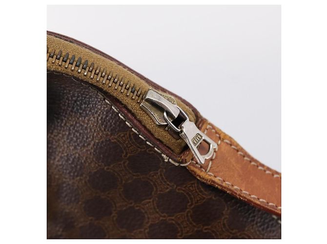 Céline CELINE Macadam Canvas Handtasche PVC Leather 2way Brown Gold Auth ep15962 Braun Golden - Ansicht 20