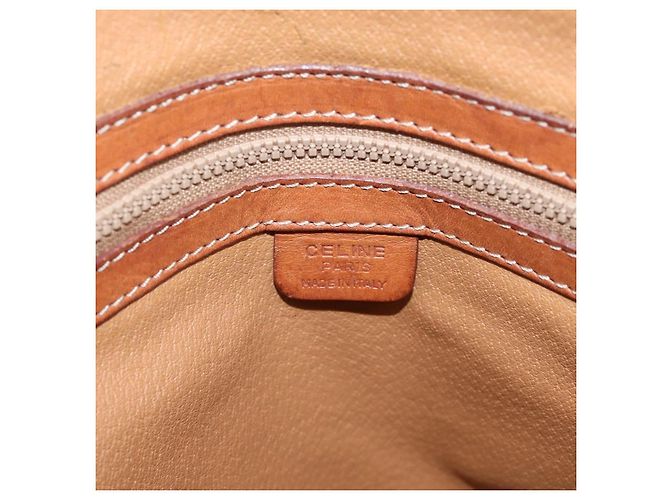 Céline CELINE Macadam Canvas Handtasche PVC Leather 2way Brown Gold Auth ep15962 Braun Golden - Ansicht 21