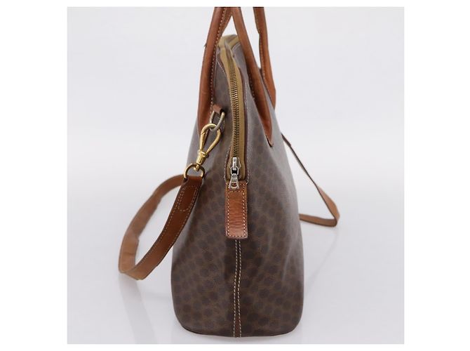 Céline CELINE Macadam Canvas Handtasche PVC Leather 2way Brown Gold Auth ep15962 Braun Golden - Ansicht 3