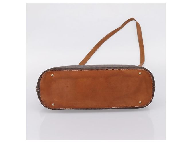 Céline CELINE Macadam Canvas Handtasche PVC Leather 2way Brown Gold Auth ep15962 Braun Golden - Ansicht 5