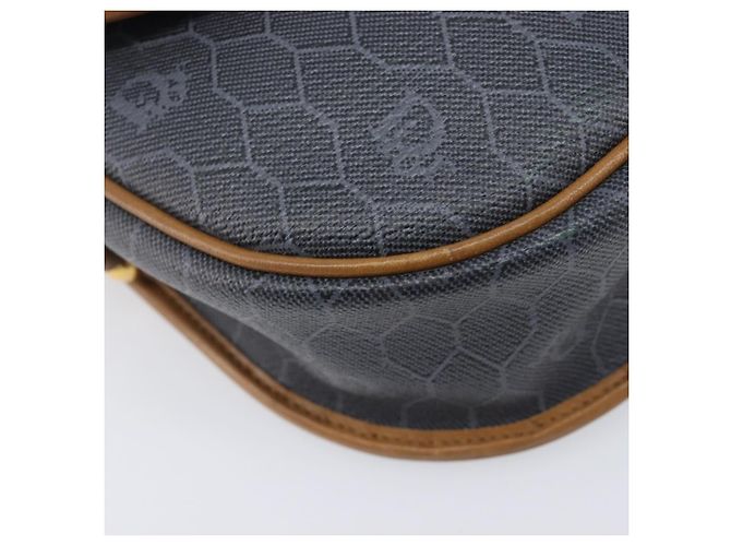 Borsa a tracolla Christian Dior Honeycomb Canvas PVC Gold Blue Auth ep16154 D'oro - vista 16