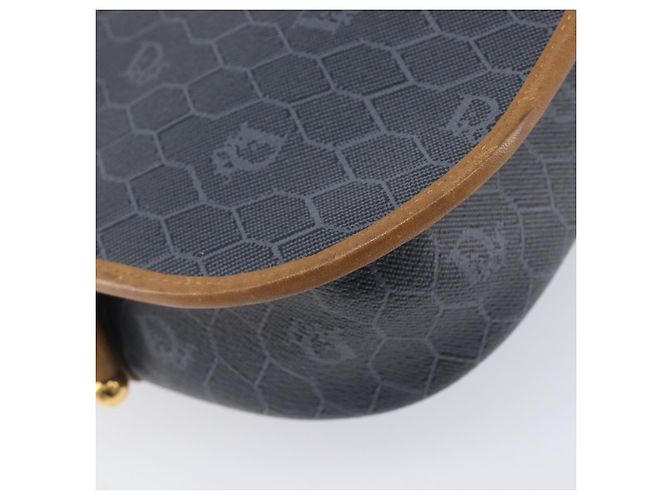 Borsa a tracolla Christian Dior Honeycomb Canvas PVC Gold Blue Auth ep16154 D'oro - vista 18