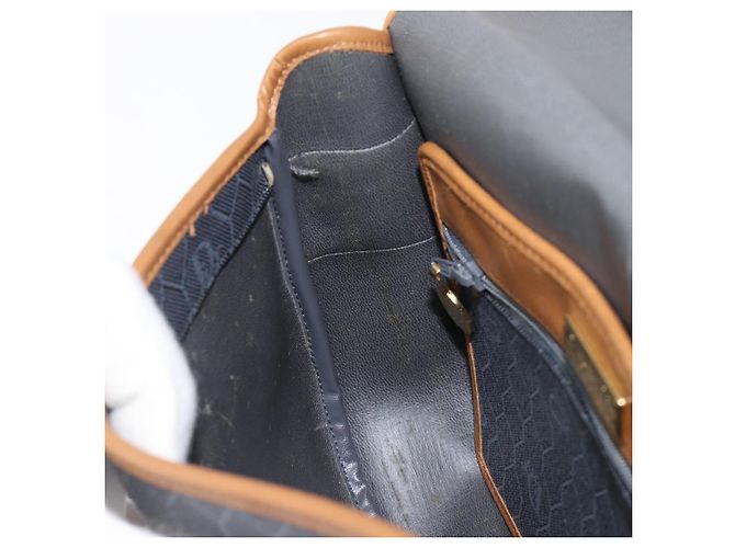 Borsa a tracolla Christian Dior Honeycomb Canvas PVC Gold Blue Auth ep16154 D'oro - vista 24