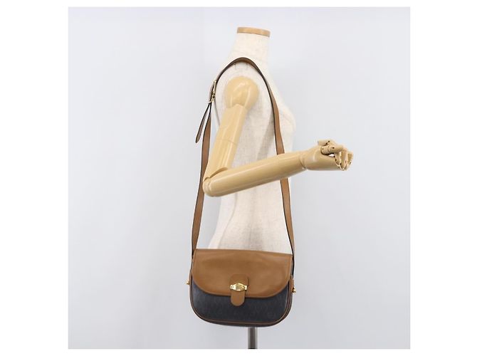 Borsa a tracolla Christian Dior Honeycomb Canvas PVC Gold Blue Auth ep16154 D'oro - vista 27