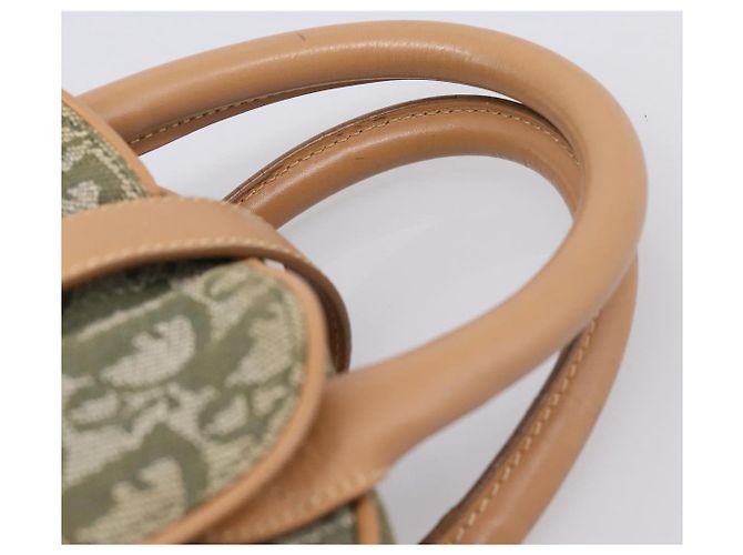 Borsa Double Saddle Christian Dior Trotter Canvas Khaki Gold Tone Auth mr2931 Cachi - vista 14