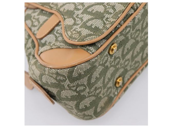 Borsa Double Saddle Christian Dior Trotter Canvas Khaki Gold Tone Auth mr2931 Cachi - vista 16