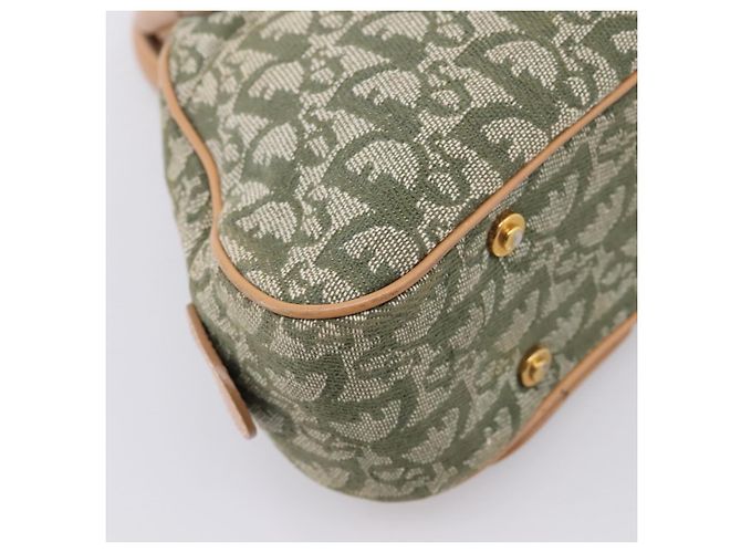 Borsa Double Saddle Christian Dior Trotter Canvas Khaki Gold Tone Auth mr2931 Cachi - vista 18