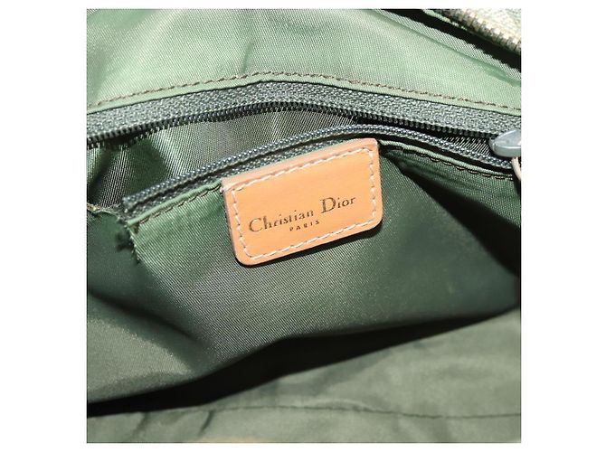 Borsa Double Saddle Christian Dior Trotter Canvas Khaki Gold Tone Auth mr2931 Cachi - vista 21