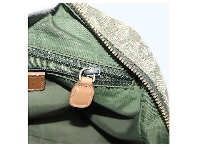 Borsa Double Saddle Christian Dior Trotter Canvas Khaki Gold Tone Auth mr2931 Cachi - vista 24