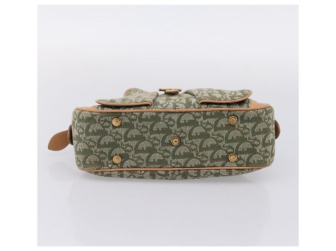 Borsa Double Saddle Christian Dior Trotter Canvas Khaki Gold Tone Auth mr2931 Cachi - vista 5