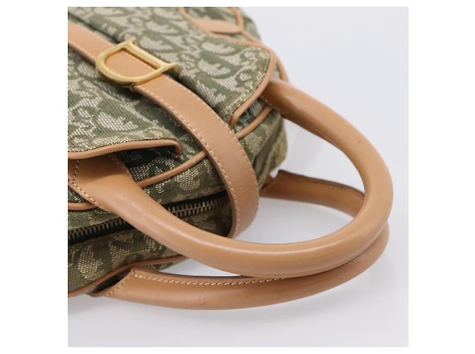 Borsa Double Saddle Christian Dior Trotter Canvas Khaki Gold Tone Auth mr2931 Cachi - vista 7