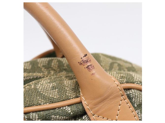 Borsa Double Saddle Christian Dior Trotter Canvas Khaki Gold Tone Auth mr2931 Cachi - vista 8