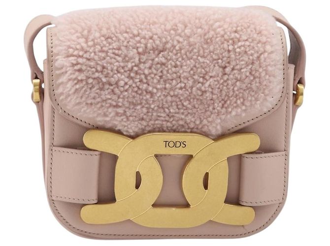 Borsa a tracolla TOD'S Kate Mouton Pink Gold Tone Auth 205929V Rosa - vista 13