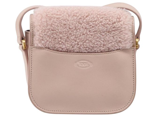 Borsa a tracolla TOD'S Kate Mouton Pink Gold Tone Auth 205929V Rosa - vista 2