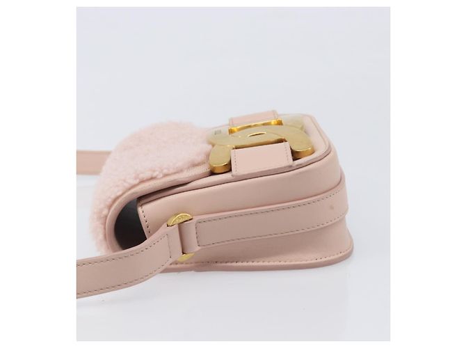 Borsa a tracolla TOD'S Kate Mouton Pink Gold Tone Auth 205929V Rosa - vista 4
