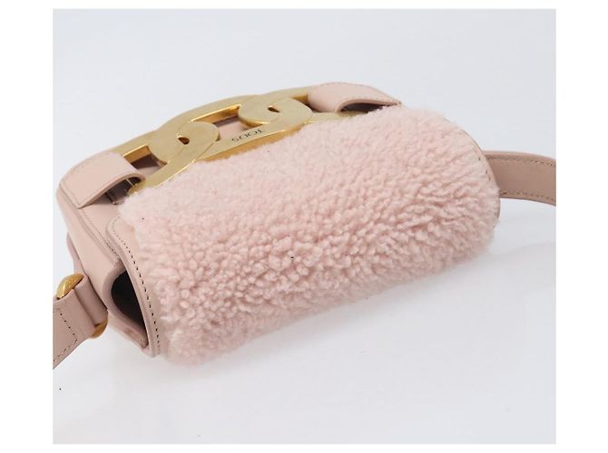 Borsa a tracolla TOD'S Kate Mouton Pink Gold Tone Auth 205929V Rosa - vista 6