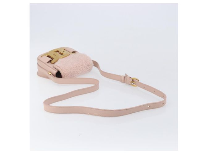Borsa a tracolla TOD'S Kate Mouton Pink Gold Tone Auth 205929V Rosa - vista 7