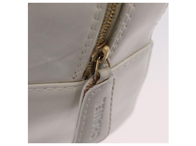 Bolsa CHANEL Wild Stitch em couro branco com detalhes dourados CC Auth mr2972 - vista 22