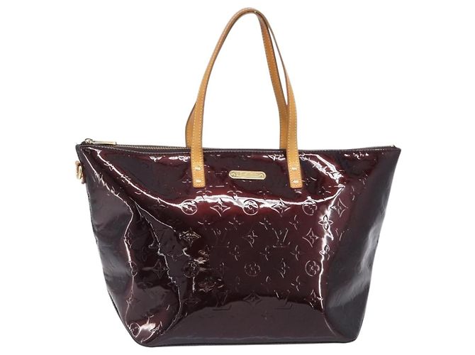 Borsa LOUIS VUITTON Monogram Vernis Bellevue GM Amarante M93589 LV Auth bs37206 Bordò - vista 13