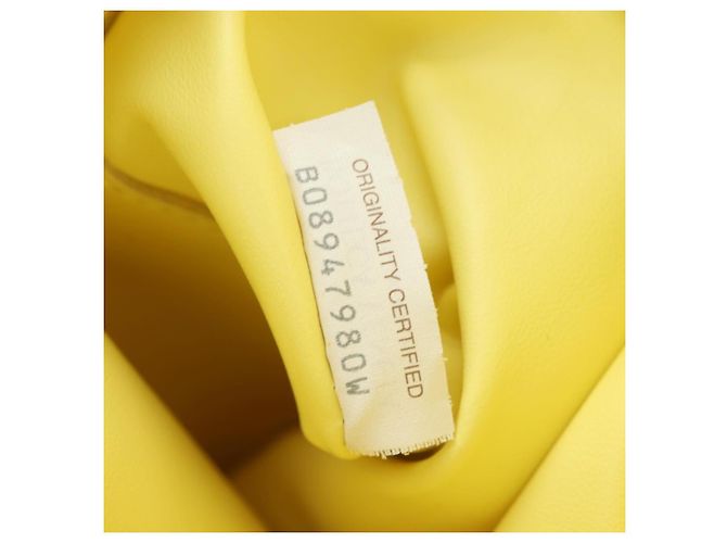 Borsa a tracolla BOTTEGA VENETA in pelle gialla autentica 204821M - vista 12