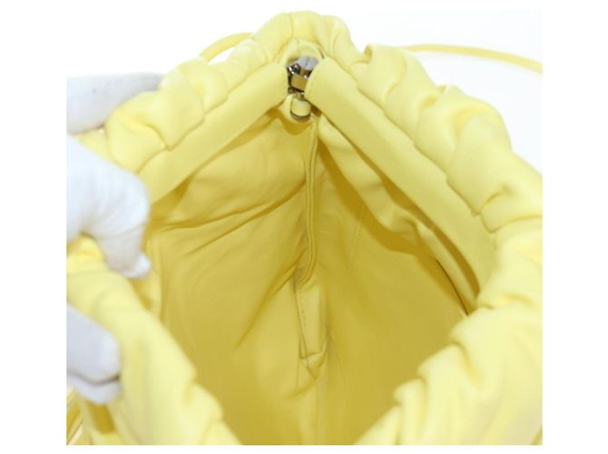 Borsa a tracolla BOTTEGA VENETA in pelle gialla autentica 204821M - vista 23