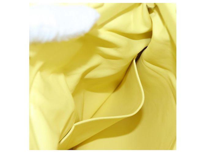 Borsa a tracolla BOTTEGA VENETA in pelle gialla autentica 204821M - vista 25